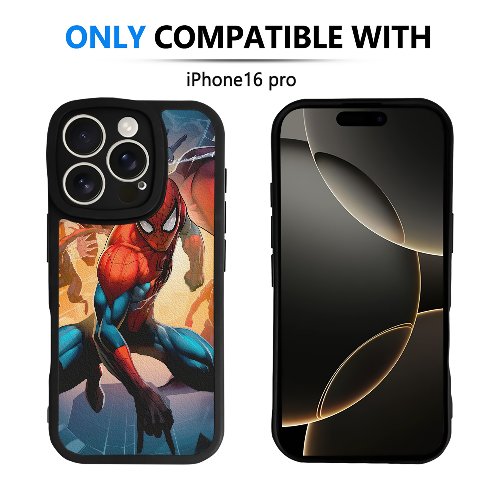 Spider Man スパイダーマン 【iPhone 16シリーズ対応】シリコンスマホケース（レザー調） 材質：シリコン